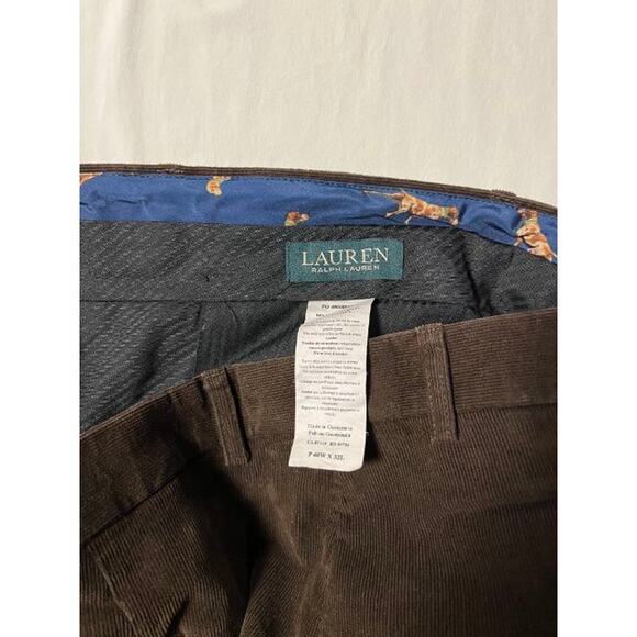 Vintage Lauren Ralph Lauren Corduroy Pants Mens 40x32 Hunting Dogs Thin Cords - Picture 2 of 5